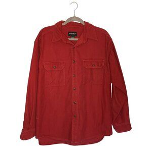 Eddie Bauer Mens Red Long Sleeved Shirt